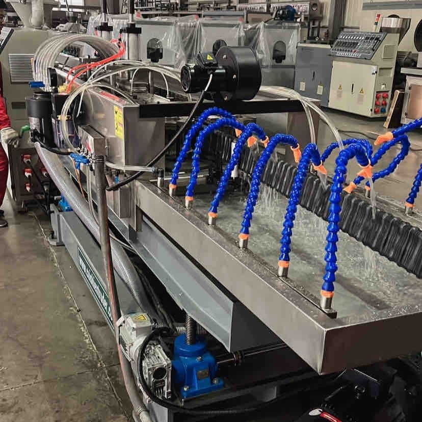 High Output HDPE Single Wall Corrugated Pipe Extruder Plastic Flexible ...