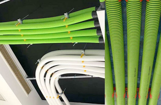 HDPE Double Wall Corrugated Pipe Making Machine / Air Conduit Pipe Production Line