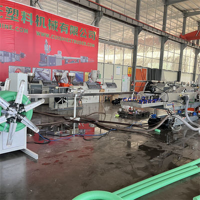 Double Wall Corrugated Tube Production Line , HDPE PVC Corrugated Drain Pipe Machine