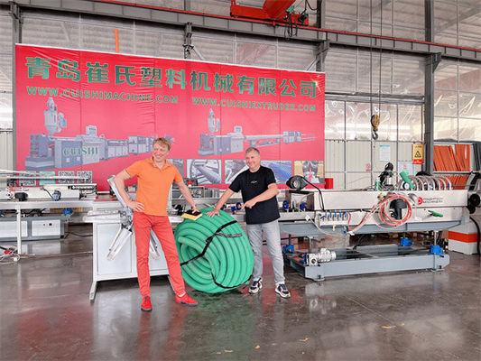5.4m/Min Corrugated Pipe Extrusion Line Automatic Feeding Hose Pipe Manufacturing Machine