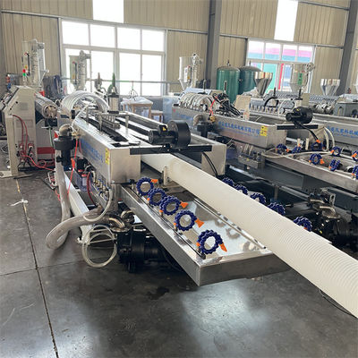 PVC Corrugated Pipe Extrusion Line Double Wall For Drainage Pipe