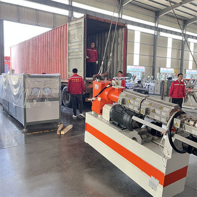 Durable Twin-Screw Plastic Extruder with Advanced PLC/Touch Screen Control System Package Gross Weight 13500.000kg
