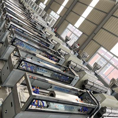 Экструзионная машина для производства двухслойных гофрированных труб диаметром 50-160 мм с одношнековым экструдером