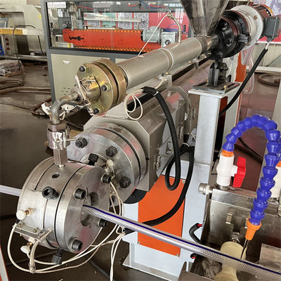 3 Layers PVC Fiber Reinforced Soft Hose Making Machine / Anti-UV Plastic Garden Pipe Extruder Plant