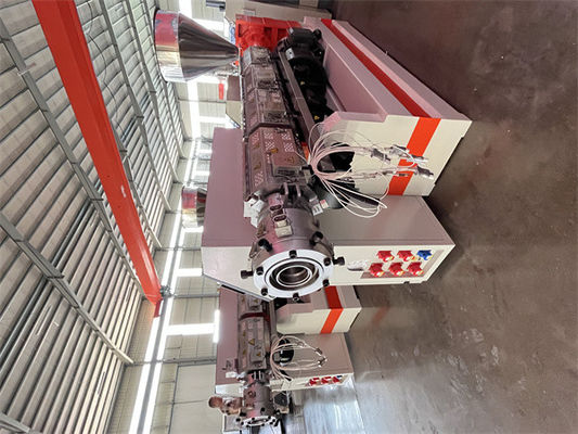 ABA Three-layer Co-extrusion PE Pipe Line Design with 9 Meters Long Vacuum Tank and SUS304 Material