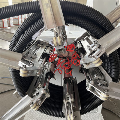 PA Nylon Flexible Corrugated Pipe Machine for Automotive Wire Harness / Electrical Cable Protection Tube Extruder