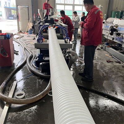 PE PP PVC Double Wall Corrugated Pipe Making Machine for Underground Drainage Pipes