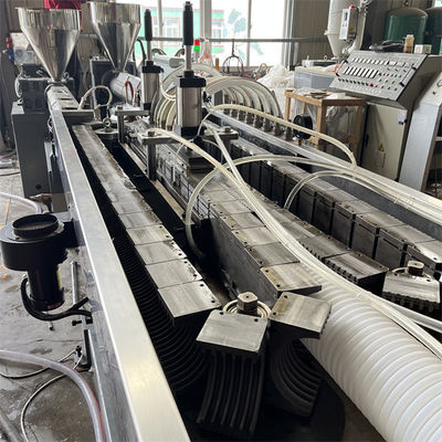 HDPE PVC Double Wall Corrugated Pipe Making Machine for Water Supply Drainage Cable Protection DWC Pipe Extrusion Line