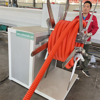 PE PP Pipe Id 50-200mm Spiral Pipe Extrusion Line with Water Cooling Method