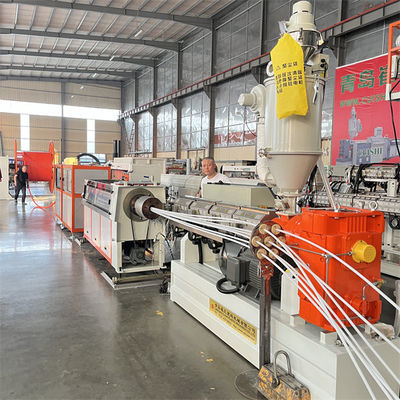 HDPE Fiber Optic Silicon Core Pipe Making Machine / COD Bundle Conduit Extrusion Production Line / Plastic Extruder Equipment