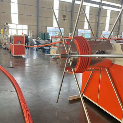 31kW HDPE Corrugated Single Wall Duct Pipe Extrusion Line