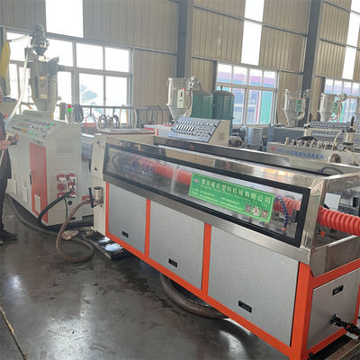 One Screw 31KW Corrugated Tube Production Line With Sj75/30 Screw Extruder