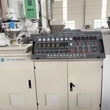 Controlled By PLC Flexible Single Wall Corrugated Pipe Machine ABB Frequency Inverter And 5 Heating Zones