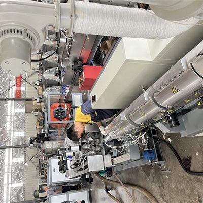 Экструзионная машина для пластиковых труб с управлением ПЛК, производительность 50-1000 кг/ч