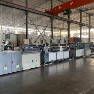 Plastic HDPE Prestressed Spiral Pipe Extrusion Machine / Corrugated Duct Production Line