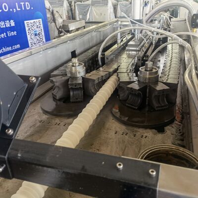 HDPE PP Prestressed Spiral Corrugated Pipe Making Machine Plastic Post Tension Duct Extrusion Line