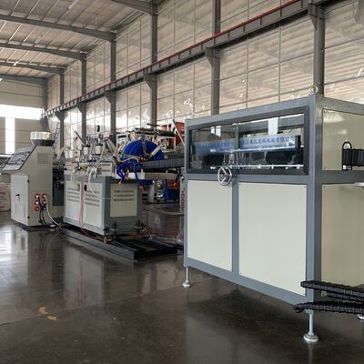 HDPE PP Prestressed Plastic Spiral Corrugated Pipe Machine / Plastic Bellows Extrusion Line for Construction Post-tensioning System