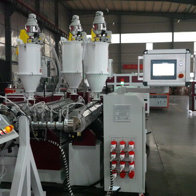 Automatic Three Layer PPR/PPH Pipe Extrusion Line Plastic Pipe Manufacturing Machine with PLC Control