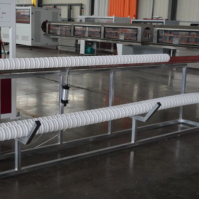 High Speed Plastic HDPE Prestressed Corrugated Duct Extrusion Line Bamboo Joint Pipe Post Tension Pipe Making Machine