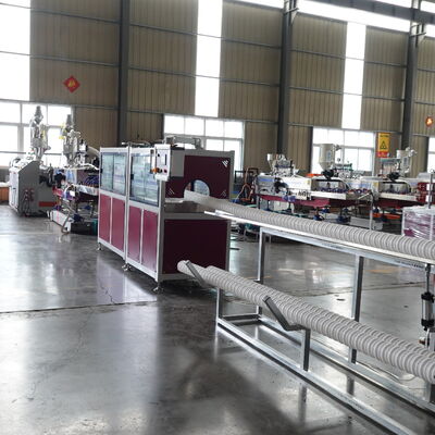 Plastic PE HDPE GB Standard Prestressed Bamboo Corrugated Pipe Extrusion Machine Corrugated Tube Making Production Line